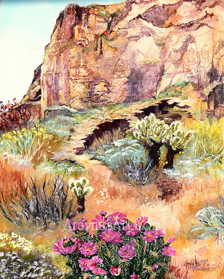 trail superstition mountain arizona original painting