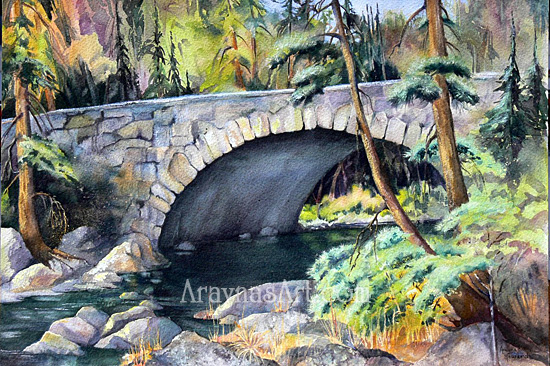rock bridge painting original